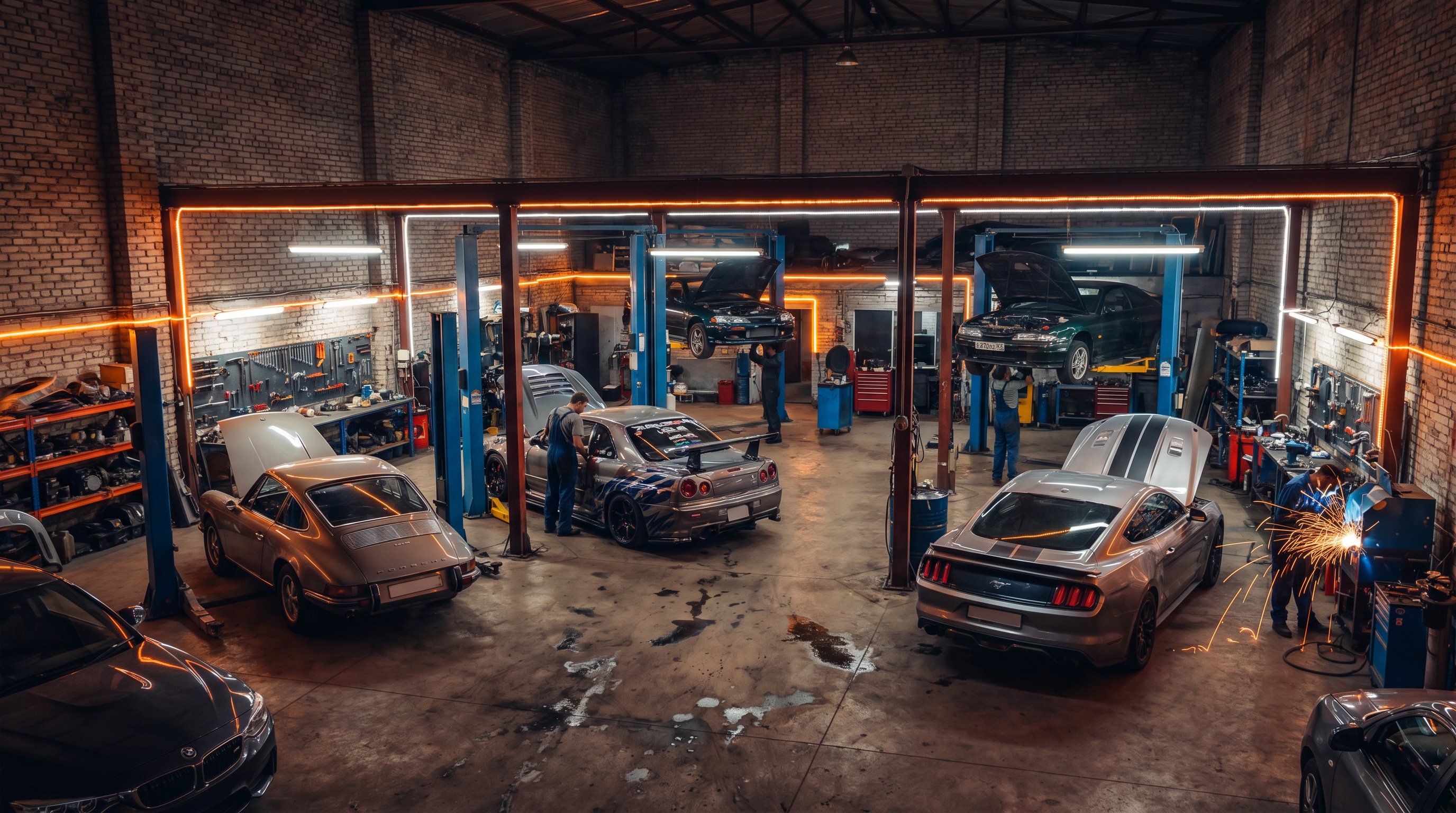 溏心vlog改装车间夜间作业视频花絮